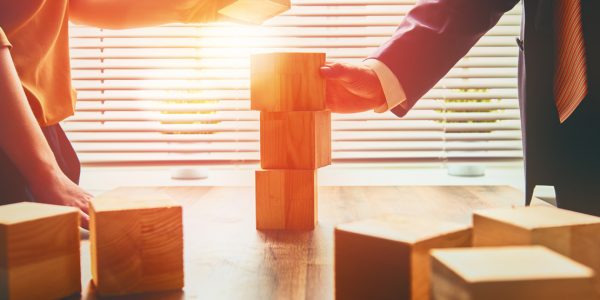 two business persons plan a project